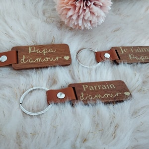 porte clé personnalisé -papa d'amour parrain d'amour je t'aime papa - cadeaux