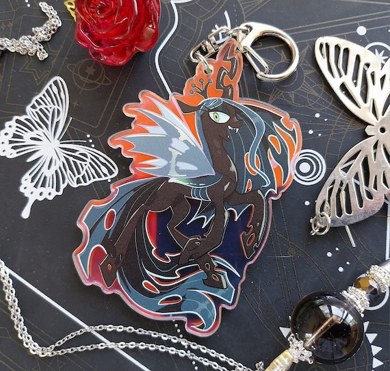 Queen Chrysalis Hologram Acrylic Keychain - Etsy