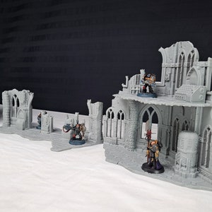 x6 Large Building Set B Tournament Ruins - Grim Dark Gothic Imperial Ruins - Tabletop Terrain Bundle - AOS - Imperial Legion - Domina Ferrum