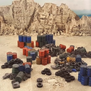 Shanty Junk Piles - Scatter Terrain - Post Apocalyptic Terrain by Terrain4print 28mm Scrap - Scrap Walls - Sci-Fi Tabletop Wargame Scenery