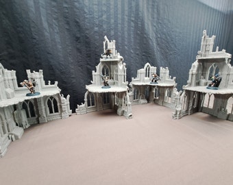 x10 Piece Building Set - Grim Dark Ruins - Tabletop Terrain Bundle - AOS - Imperial Legion Ruins - Sci-Fi Ruins - Building Bundle