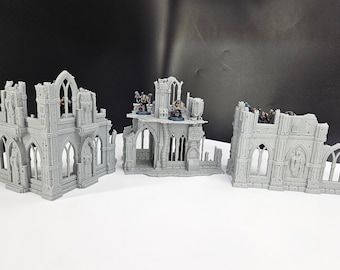 3D Printed Gothic Sci-Fi Ruins: 28mm Wargame Terrain