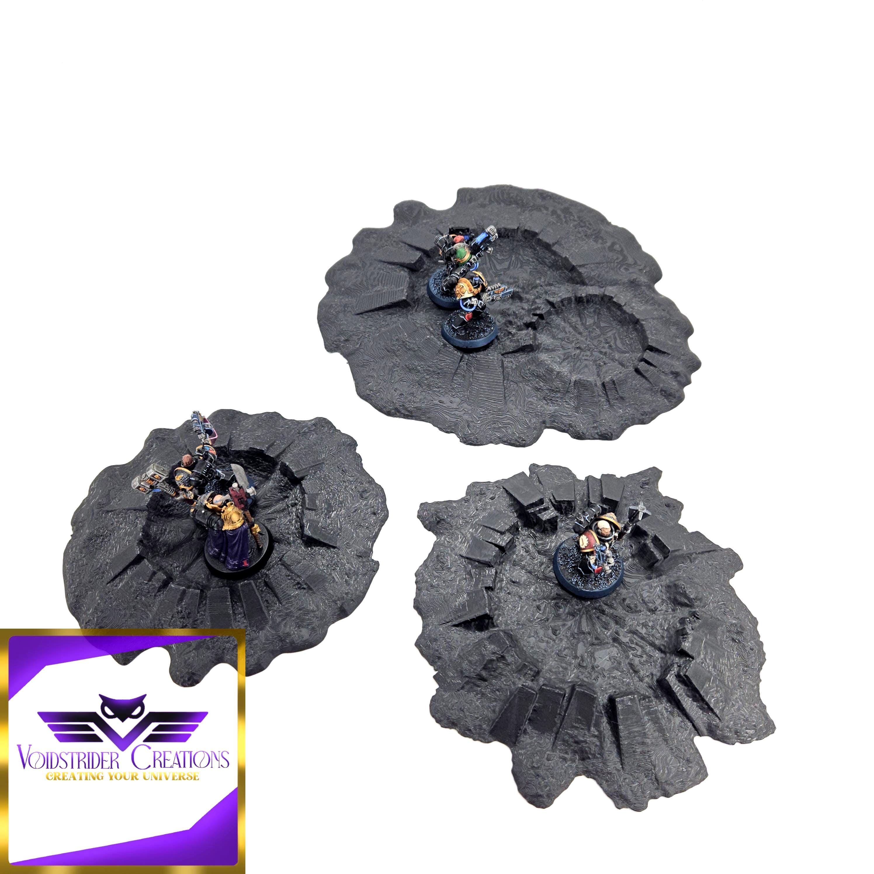 Battlefield Craters 3D Printed Terrain - Tabletop RPG & Wargame Scenery For 28mm Miniatures - View #12