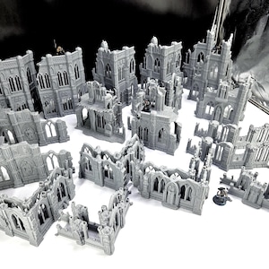 x42 Piece 11th Edition Tournament Set - 28mm Wargames - 3D Printed ruins - Sci-Fi - Grimdark City Bundle - Ideal for Tournament Play