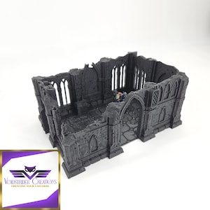 Gothic Scifi Ruined Small Building 28mm Tabletop Wargaming Terrain 3D Printed