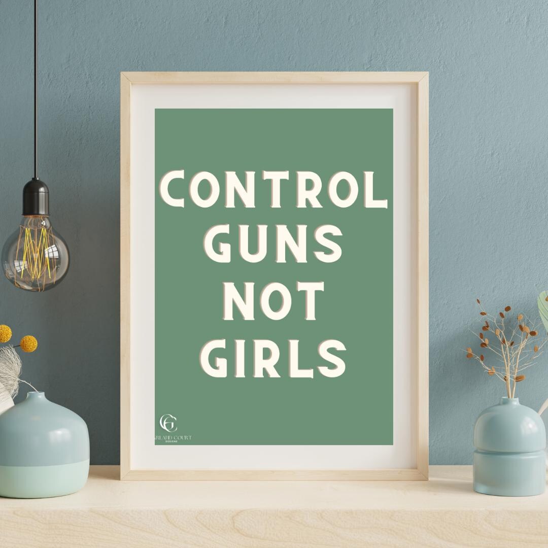 Gun Rights Girl Womens Rights Wall Art Control Guns Not Girls Womens Rights Pro Woman ...