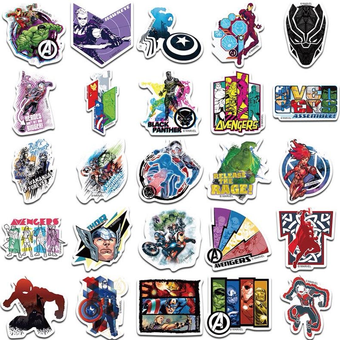 Jeff Marvel Sticker Funny Marvel Sticker Gift for Kid Avenger Sticker Pack Phone Case Iron ...
