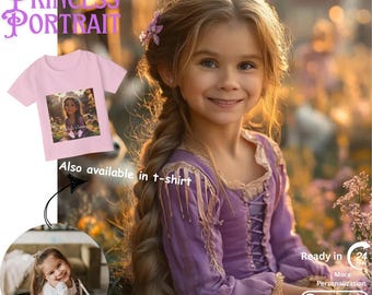 Custom Rapunzel Portrait Girls Personalized Rapunzel Pixar Photo Christmas Gift Kid Disney Princess Rapunzel Digital Poster Bedroom Decor