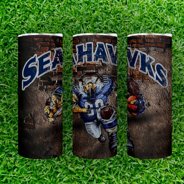 Seattle Seahawkss PNG, 20oz png, Gobelet PNG 300DPI Gobelet, Seahawkss Mascot PNG, Gobelet Wrap