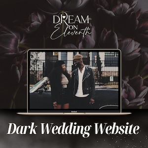 Gothic Wedding Website Template Squarespace