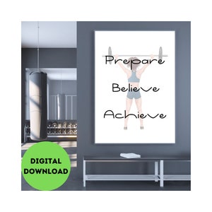 Gym wall art | home gym decor | inspiring wall art | workout room decor | printable wall art | gym art | motivational art | energizing art