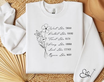 Sweat femmes de la Bible, verset chrétien ras du cou, cadeau religieux