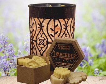 Lavender Scented Organic Beeswax Melts - Elegant Luxury Wax Melts - Vintage Aesthetic - Eco Friendly - Honeycomb Box - Perfect Gift