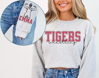 Custom Wrestling Team Sweatshirt, Personalized Wrestler Gift, Wrestle Tournament T-Shirt for mom, Girl and Boy wrestling Hoodie