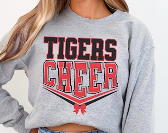 Custom Cheer Team Name Sweatshirt, Personalized Cheerleading Hoodie, Gift for Cheerleader, Cheer Competition Outfit, Name and Mascot Sweater