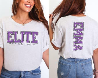 Custom Dance Mom Shirt, Personalized dance squad Sweatshirt, Gift for dance mama, dance team Hoodie, Crewneck with customized name and team