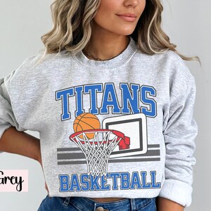 Custom Basketball Sweatshirt, Personalized Team name Crewneck, basketball girlfriend, Shirt for girl, women, boy, Youth basketball team image 6
