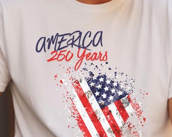 Camiseta del Bicentenario Americano, Camiseta Patriótica de los 250 Años de EE. UU.