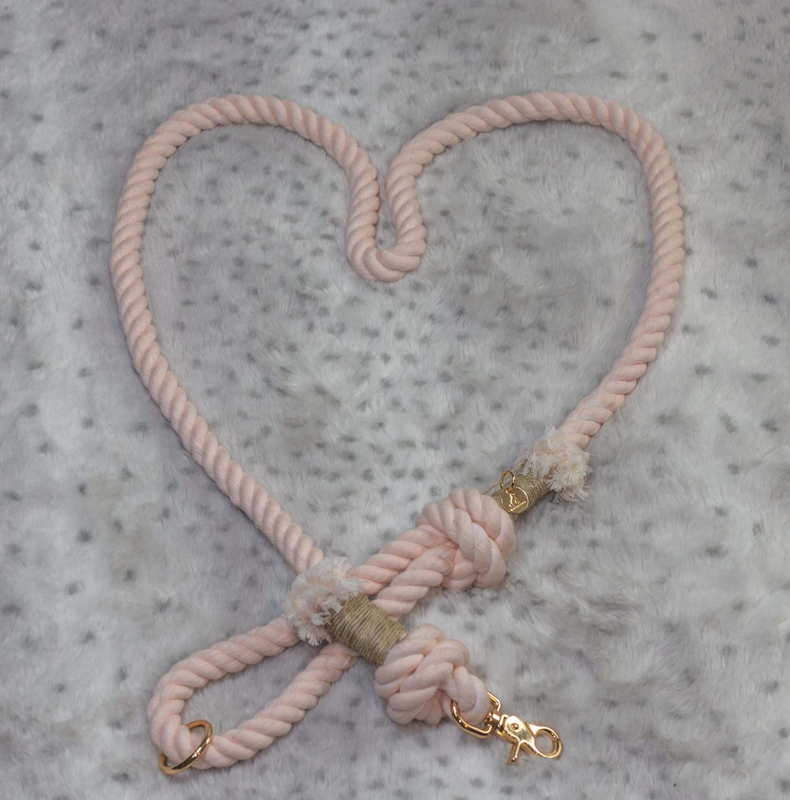 Pink Rope Dog Lead Hand-dyed Light Pink Cotton Rope Dog Leash: Durable & Eco-friendly - Etsy