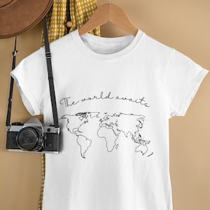 World Awaits Shirt Explore Shirt World Shirt Travel Shirt