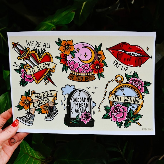 額縁 Old school tattoo FLASH graphic 額縁 Old school tattoo FLASH graphic Old School Tattoo Flash