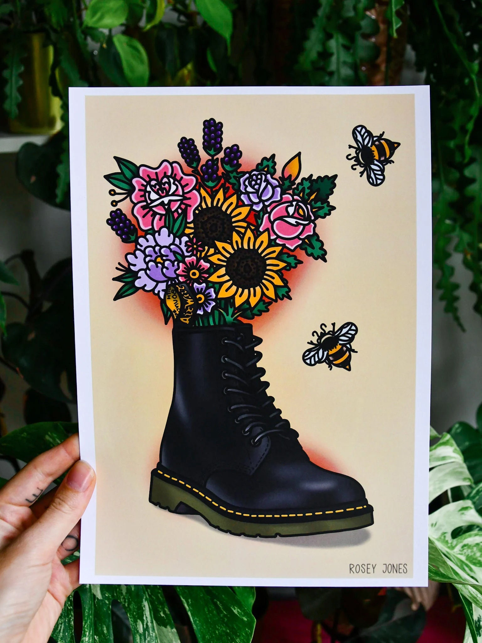 Traditional Tattoo Print Dr Martens - Etsy