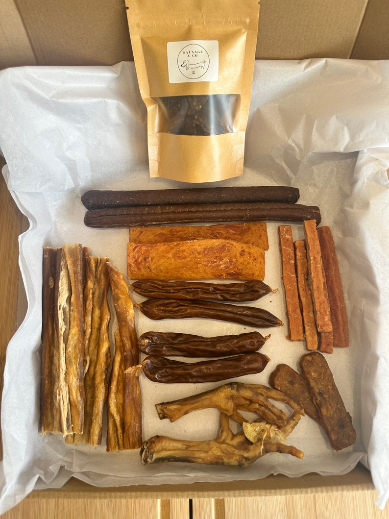 Natural Dog Treat Box Etsy