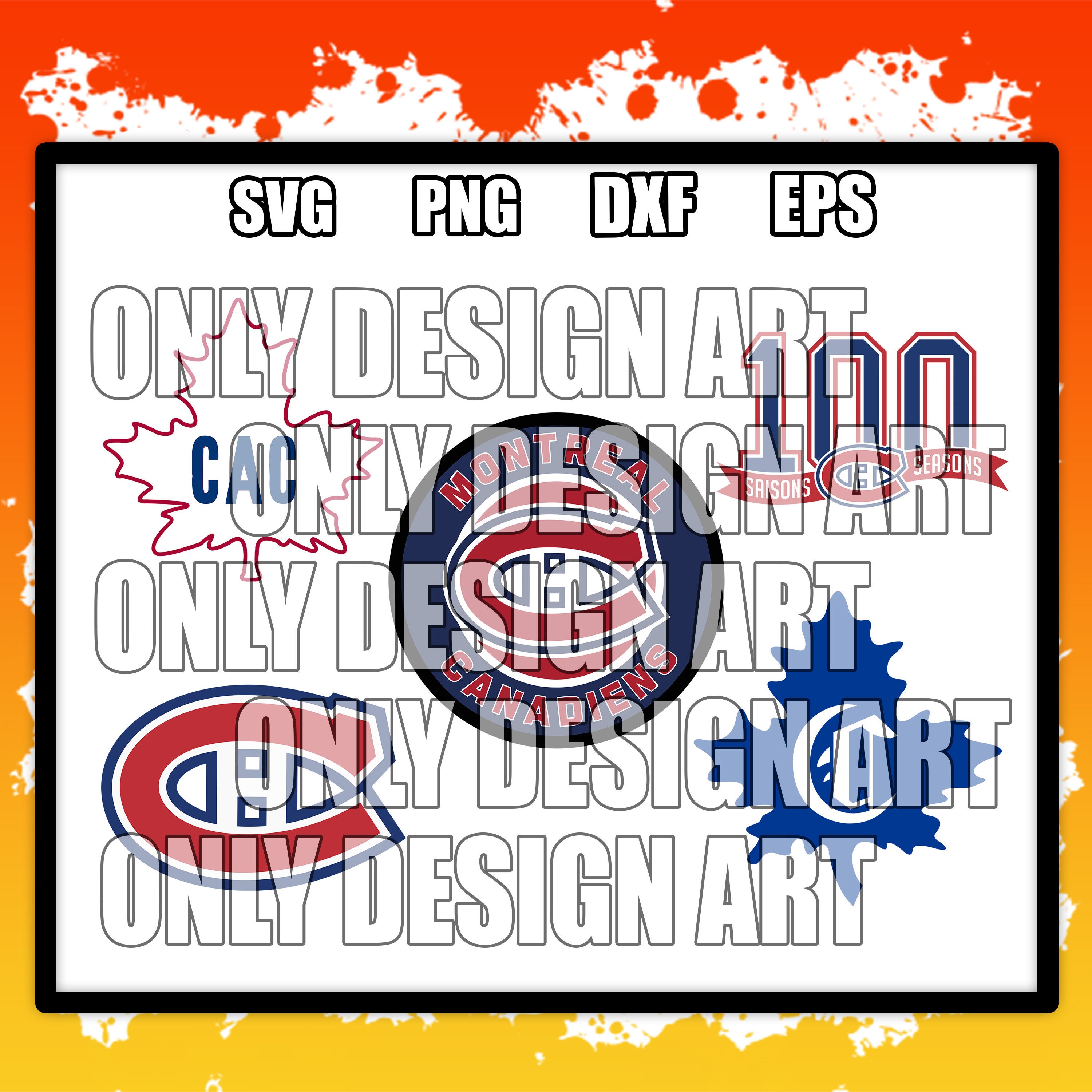 NHL Montreal Canadiens, Montreal Canadiens SVG Vector, Montreal Canadiens  Clipart, Montreal Canadiens Ice Hockey Kit SVG, DXF, PNG, EPS Instant  Download NHL-Files For Silhouette, Files For Clipping. - Gravectory