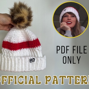 Taylor's 87 Crochet Beanie OFFICIAL PATTERN by Kut the Knit - pdf file only - TS - swelce - taytay - Taylor Beanie - tswift - swifties