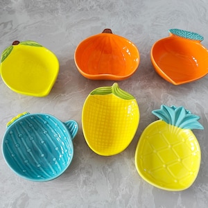 Fruit & Vegetable Ceramic Tray, Corn Pineapple Jewelry Dish, Snack Plate, Decorative Trinket Holder