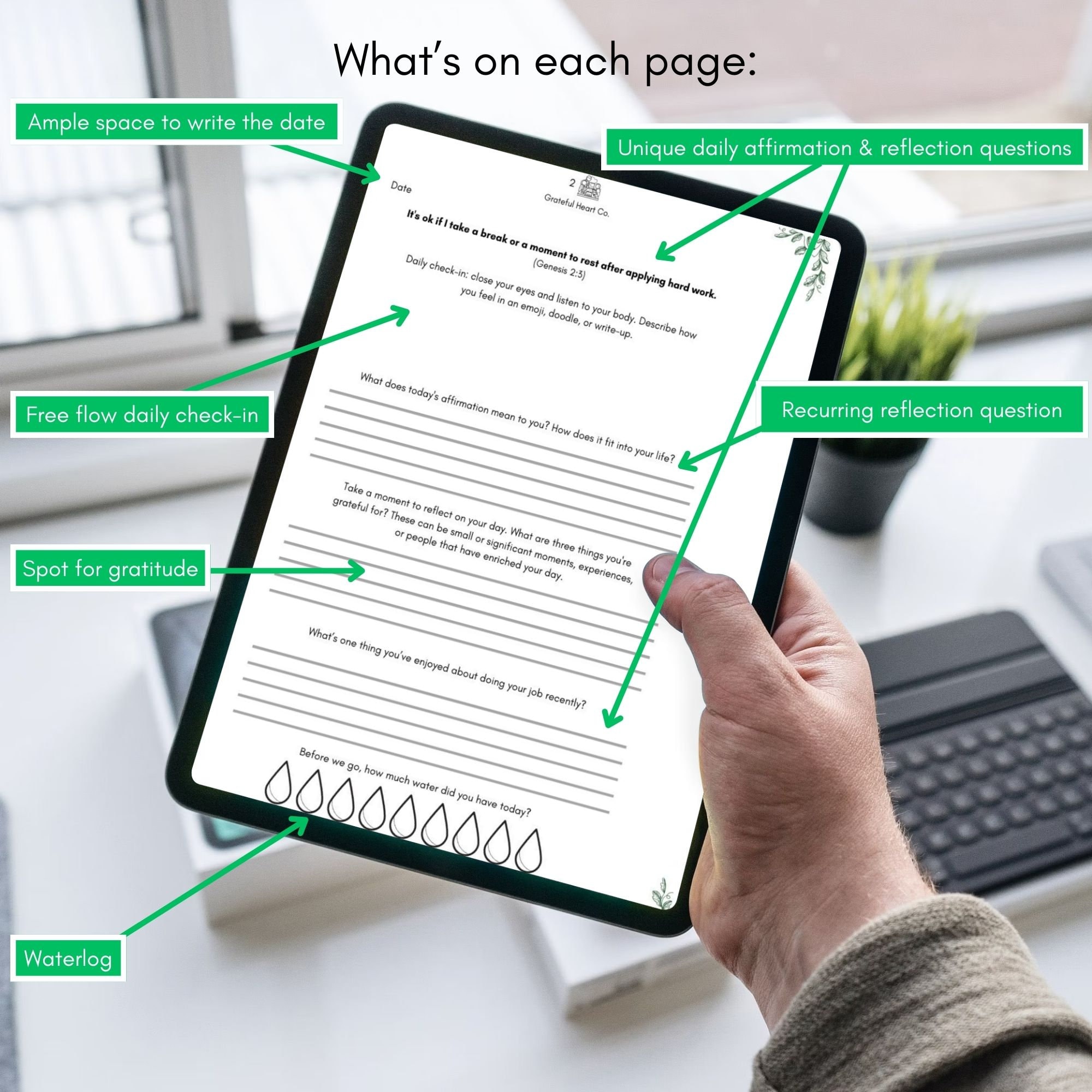 Christian Digital Gratitude Journal With Prompts | INSTANT DOWNLOAD | Great Christian Gift | Bible Journaling With Affirmations & Verses