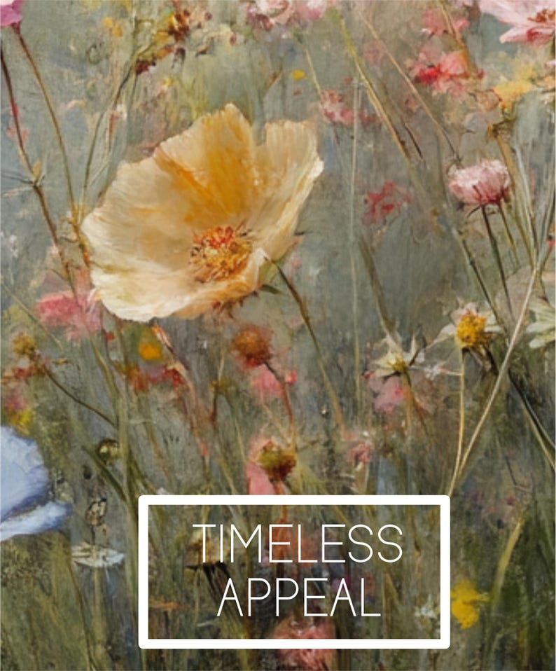 Wildflower Painting For Samsung Frame Tv Colorful Field Art Digital