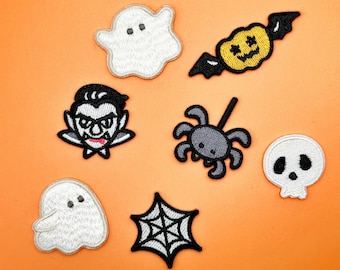 Halloween Embroidery Iron-on Patch 7 styles | T-shirt Embroidery Patch | Hat Embroidery Patch | Bag Embroidery Patch | Cute Patch