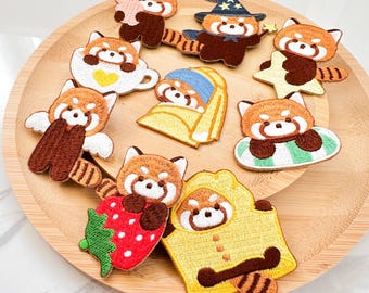 Meme Red Panda Iron-on Patch for Denim Jacket DIY Applique for Custom Snapback Baseball Hat