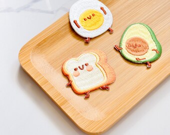 Cute Food Embroidery Patch Set For Gudetama Lovers Kawaii patch for DIY Craft Accessory for Denim Jacket DIY Gift for Him Shoe Fashion