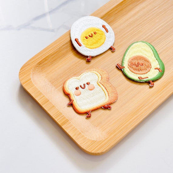 Cute Food Embroidery Patch Set For Gudetama Lovers Kawaii patch for DIY Craft Accessory for Denim Jacket DIY Gift for Him Shoe Fashion