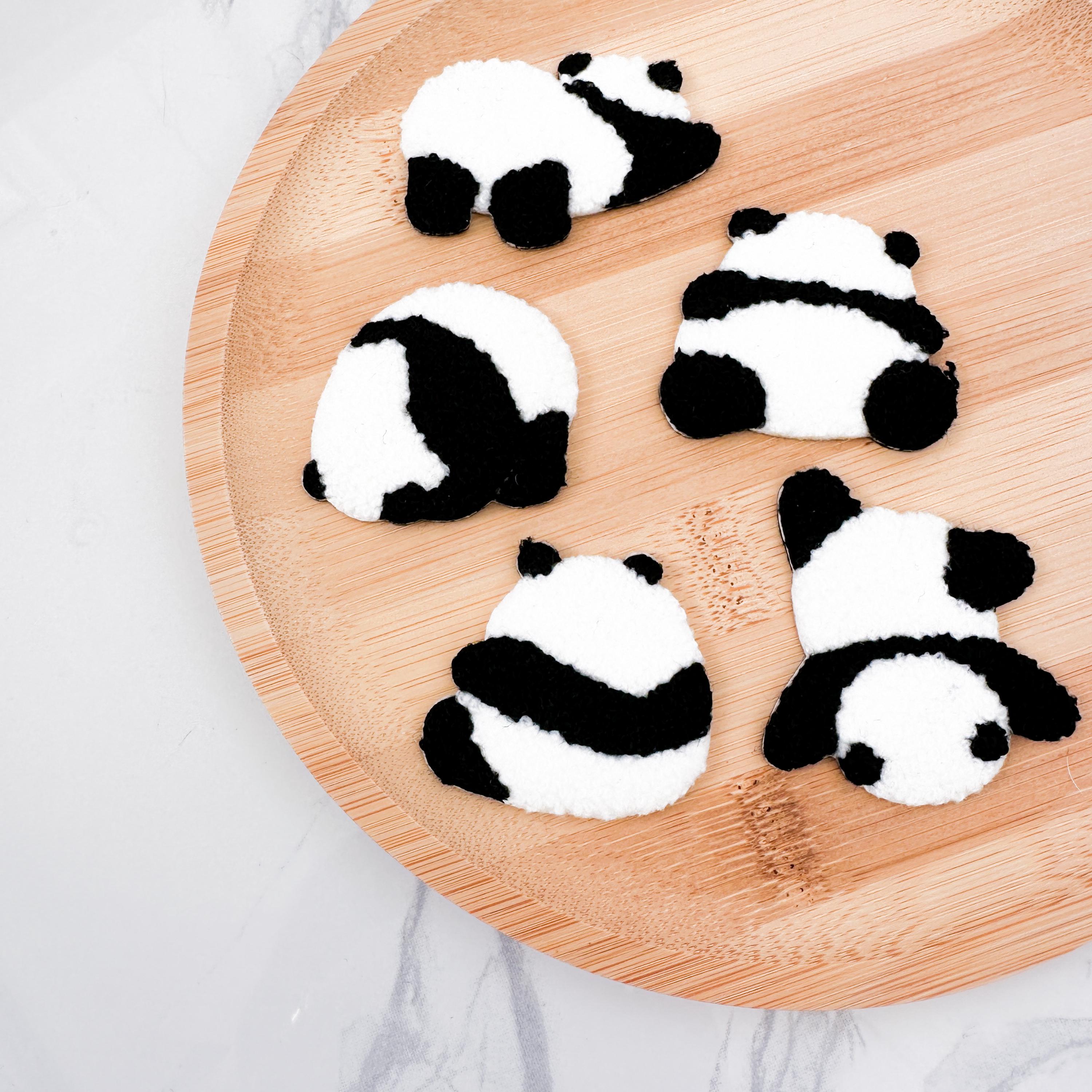 Handmade Cute Panda Iron-on Patch Set Personalize Gift Ideas for Craft ...
