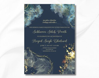 Sukhmani Sahib Paath Einladung | Digitale Whatsapp Einladung