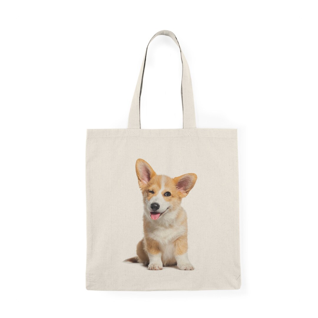 Personalized Dog Tote Bag Love Dog Vintage Shoulder Bag Mom Pembroke Welsh