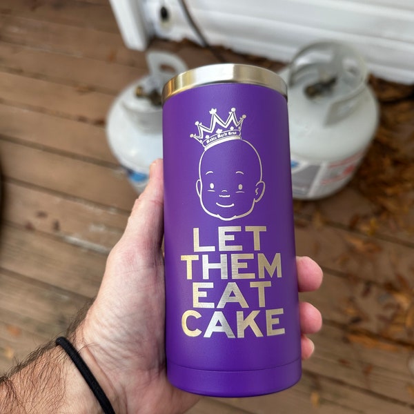 RTIC 12 oz Skinny Can Cooler - Mobile Mardi Gras - Let Them Eat Cake