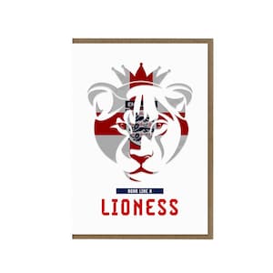 Angleterre Femmes Fc Carte De Vœux | rugir comme une lionne | Fan de lionnes carte de vœux | Carte Euro 2022 | Football Lionne | Toute occasion
