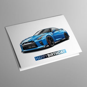 d'anniversaire Nissan GTR Skyline | Passionné de R35 Godzilla | Amateur de voitures de sport | pour papa, fils, frère, oncle, ami, grand-père | Tête à essence