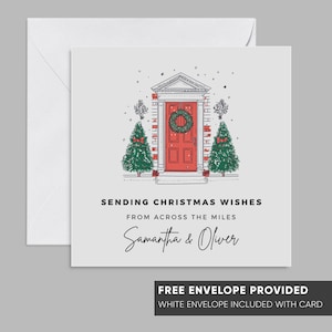 Personalisierte Weihnachtskarte |  Across the Miles Weihnachtskarte | Karte für Freunde, Familie, Fern-Sohn Tochter Mama Papa
