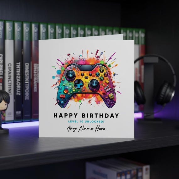 Personalised Gamer Birthday Card Grandson Son Brother Teenage - Foto 3