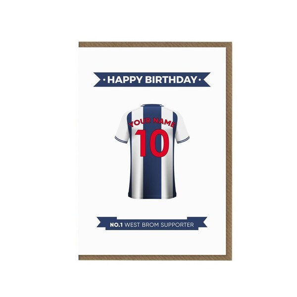 West Bromwich Birthday Card - Etsy UK