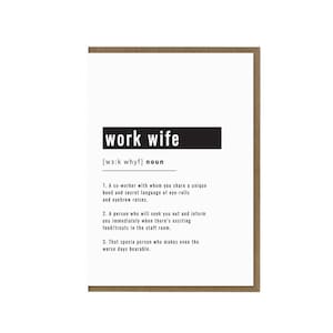 Arbeit Frau Definition Karte | Arbeit Frau Geburtstag Geschenk | Arbeit Freund Grußkarte | Bester Freund Karte | Mitarbeiter Geburtstag
