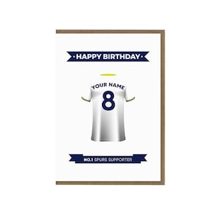 d'anniversaire personnalisée Tottenham Hotspur FC | fan des éperons carte de vœux | chemise de Tottenham de Zazzle.be Liste d'envies Vous avez des idées ? Cadeau pour supporter de Tottenham | Fan de football