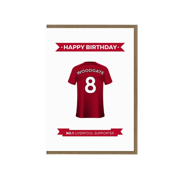Personalised Liverpool Fc Birthday Card Liverpool Fan Greeting