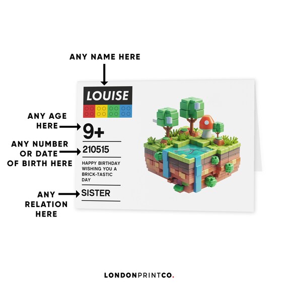 Personalised Minecraft Birthday Card - Customisable For Son, Grandson, Brother, Nephew 14 thumbnail image