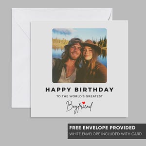 Gepersonaliseerde verjaardagsfotokaart voor vriend | Gelukkige verjaardag aan mijn vriend fotokaart | Voor hem | Partnerjubileum | Aandenken cadeau